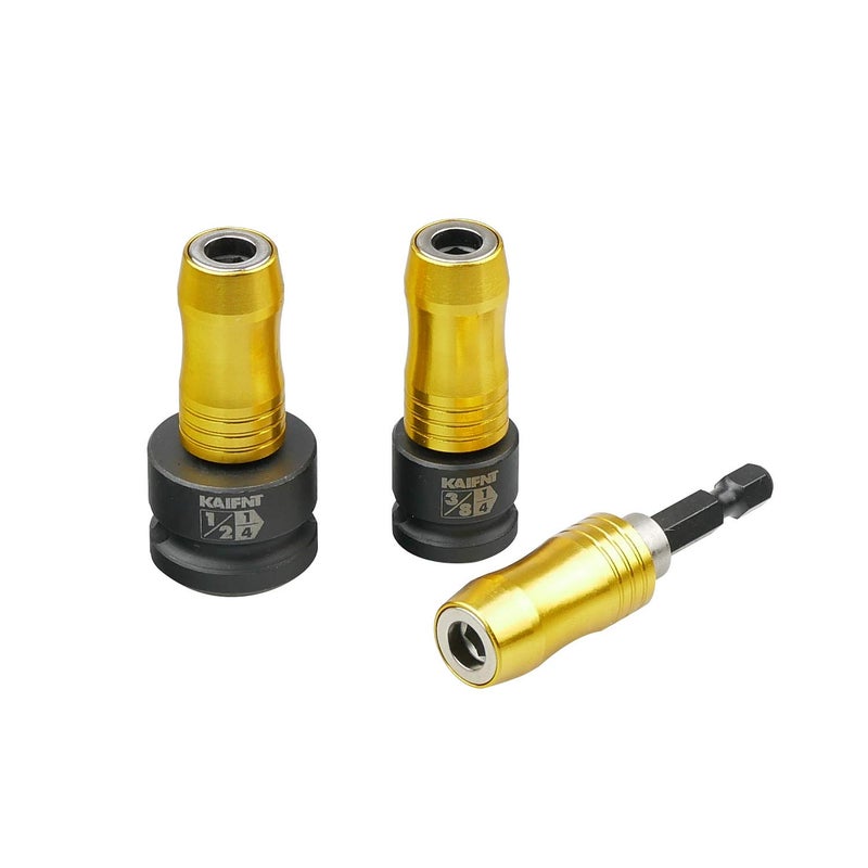 KAIFNT K354 Magnetic Screwdriver Bit & Screw Holder Socket Adapters, 3-Piece - Image 1